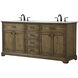 Americana 72 X 22 X 35 inch Driftwood Vanity Sink Set