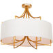 Lacey 4 Light 24.5 inch Vintage Gold Semi-Flush Mount Ceiling Light
