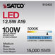 Lumos LED Medium 12.50 watt 120 5000K Light Bulb