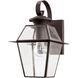 Westover 1 Light 13 inch Bronze Outdoor Wall Lantern