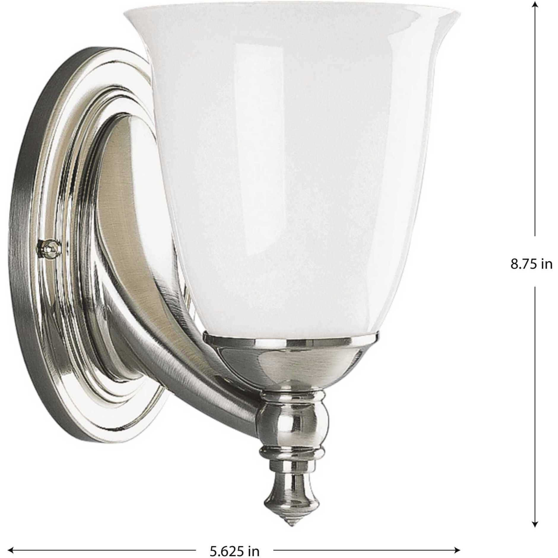 Juno 1 Light 6 inch Brushed Nickel Bath Vanity Wall Light, Delta