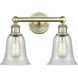 Hanover 2 Light 15.25 inch Antique Brass and Fishnet Bath Vanity Light Wall Light