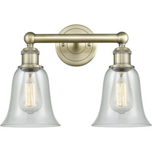 Hanover 2 Light 15.25 inch Antique Brass and Fishnet Bath Vanity Light Wall Light