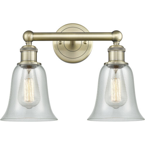 Hanover 2 Light 15.25 inch Antique Brass Bath Vanity Light Wall Light in Fishnet