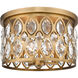 Dealey 4 Light 15.75 inch Heirloom Brass Flush Mount Ceiling Light