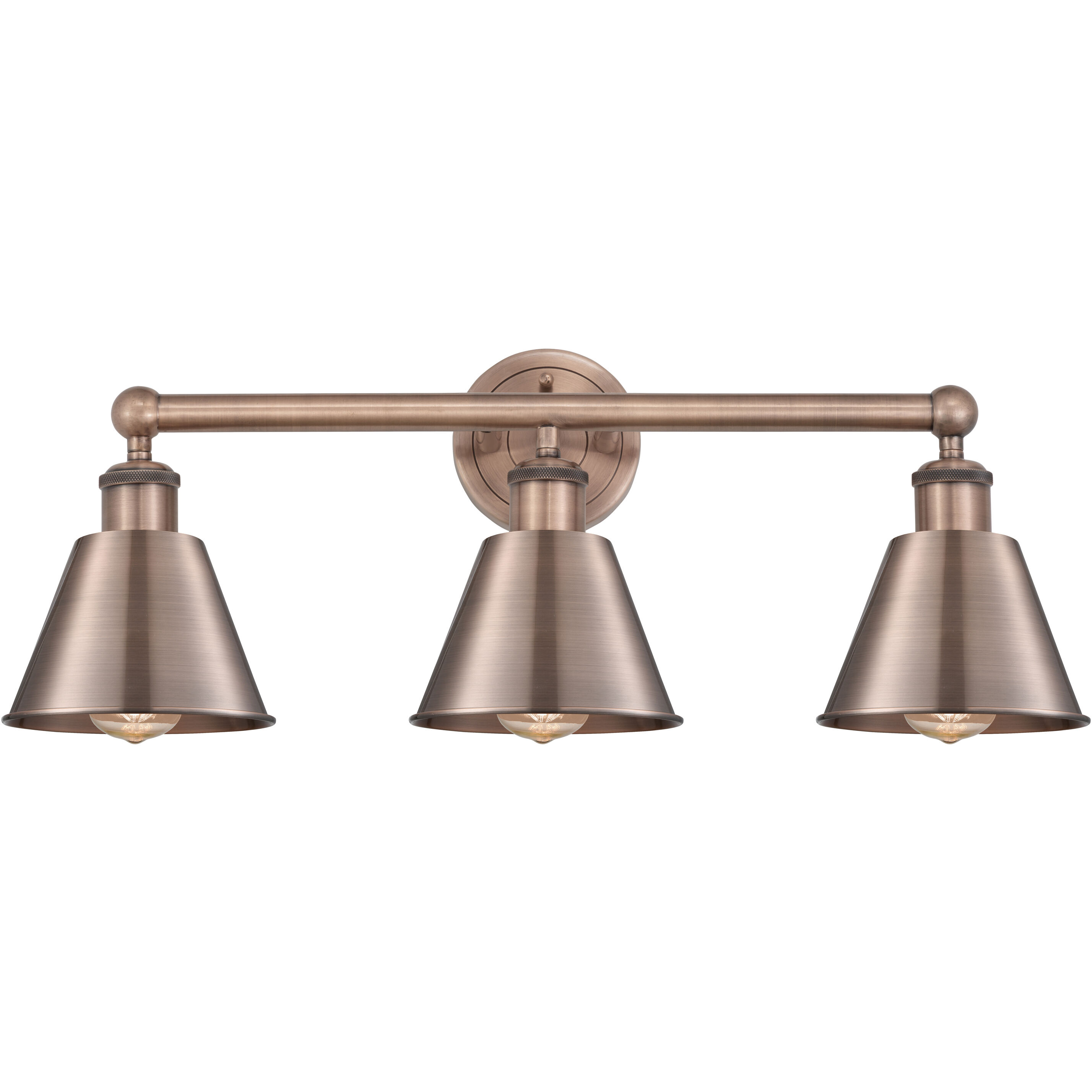 Smithfield 3 Light 24.5 inch Antique Copper Bath Vanity Light Wall Light