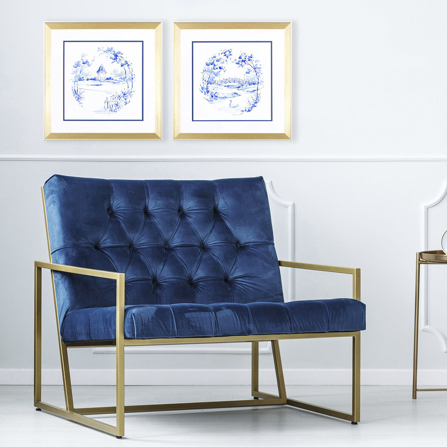 Blue Garden Impress Blue Framed Art, Propac