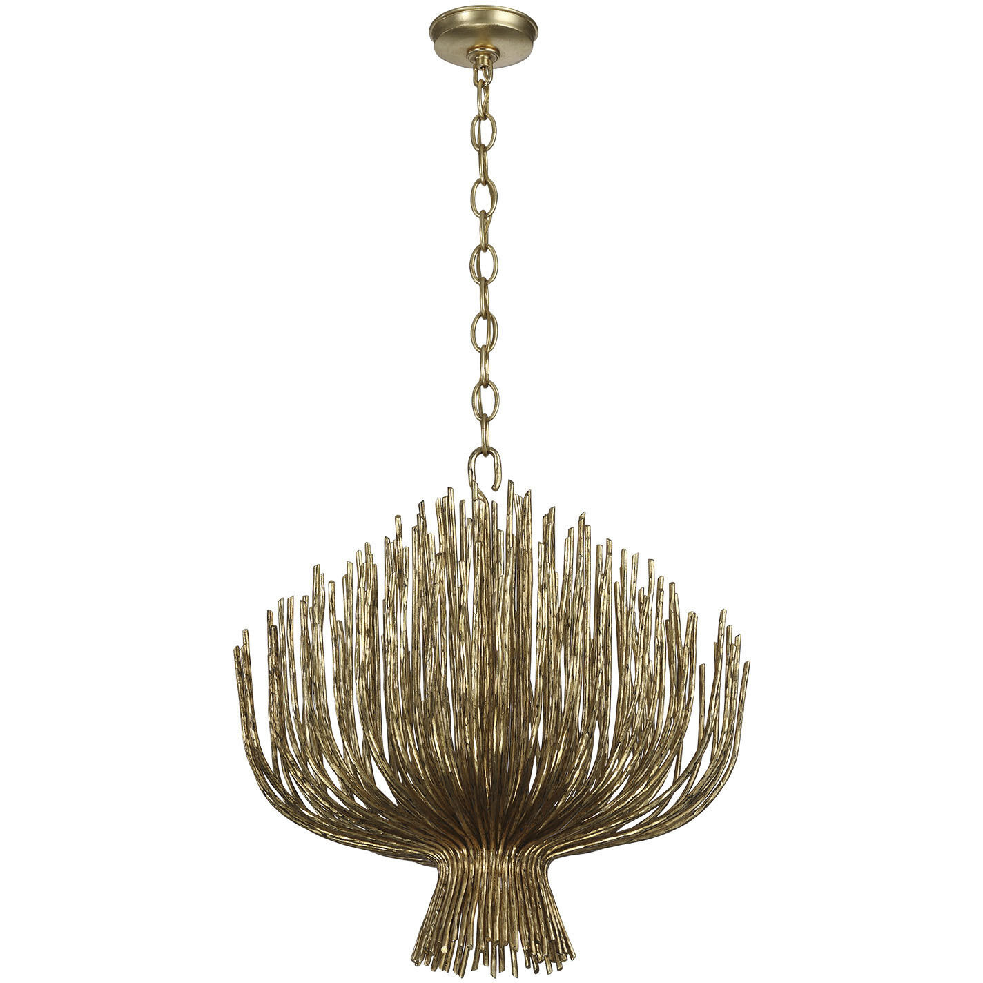 Chapman & Myers Astra LED 23.75 inch Gilded Iron Sculpted Chandelier Ceiling Light