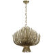 Chapman & Myers Astra LED 23.75 inch Gilded Iron Sculpted Chandelier Ceiling Light
