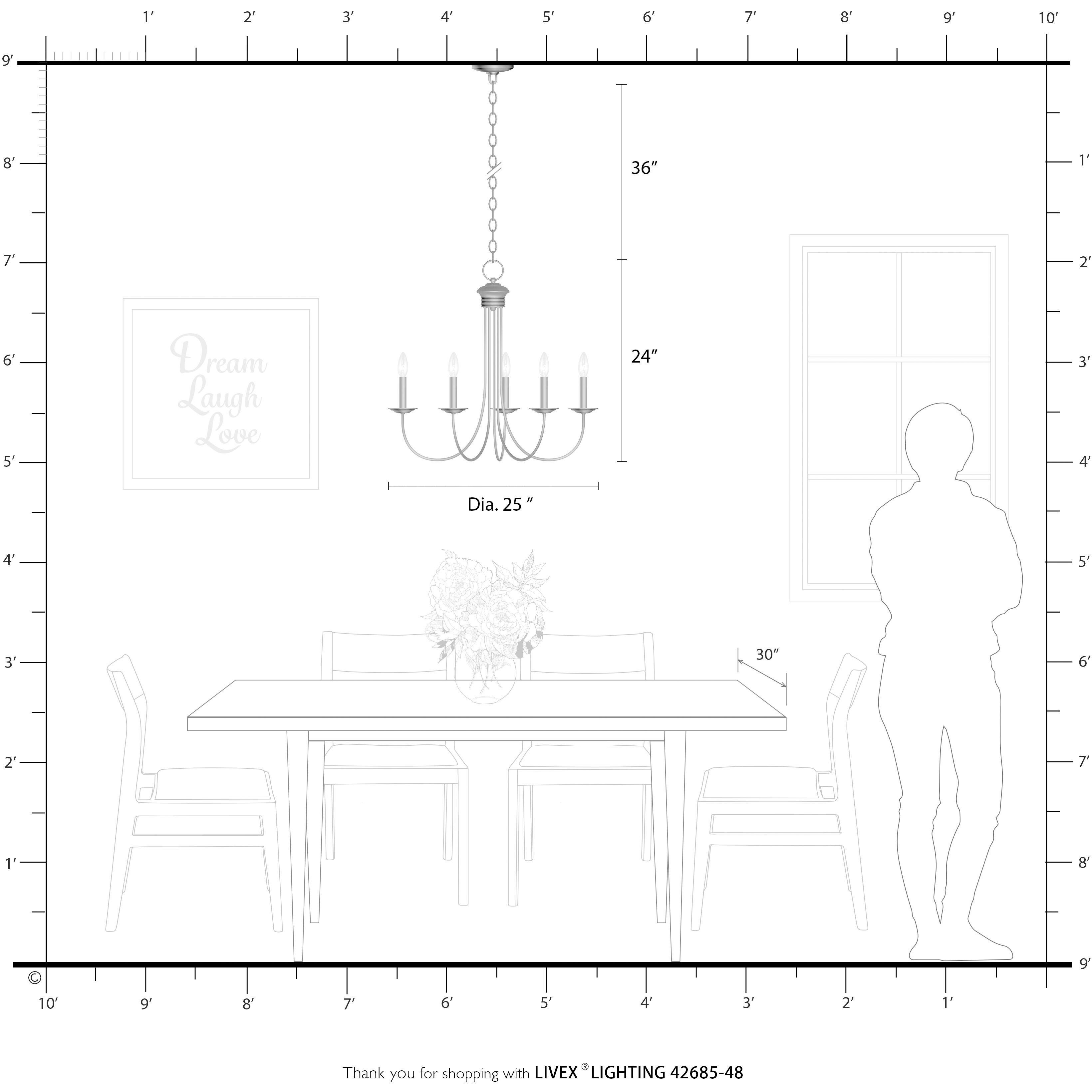 Estate 5 Light 25 inch Antique Gold Leaf Chandelier Ceiling Light
