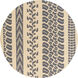 Pandemonium 96 X 96 inch Khaki, Charcoal Rug