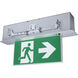 Running Man Brushed Aluminum Exit Sign