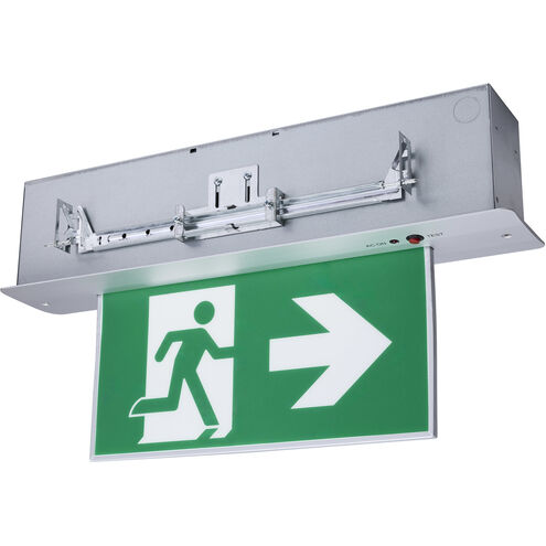 Running Man Brushed Aluminum Exit Sign