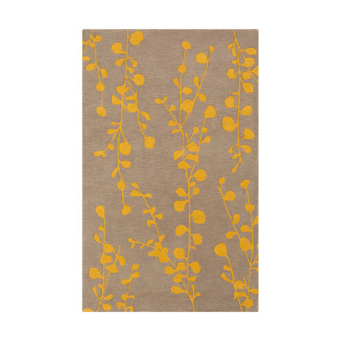 Athena 96 X 60 inch Taupe/Saffron Rugs