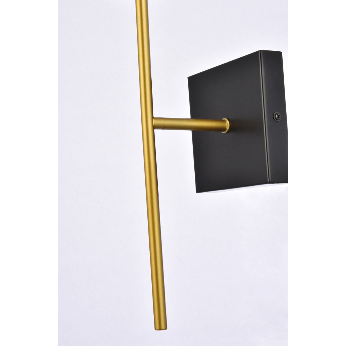 Neri 1 Light 7 inch Black and Brass Bath Sconce Wall Light
