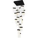 Lava LED 24 inch Black Chandelier Ceiling Light