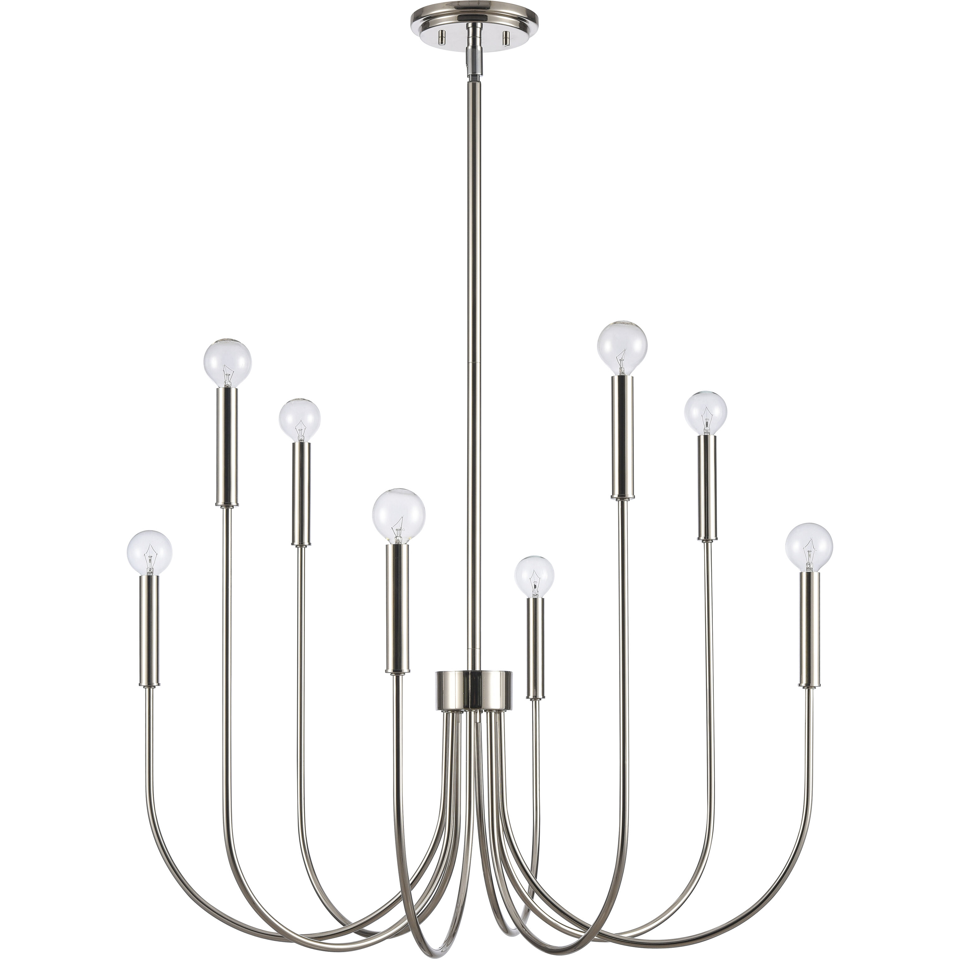 Ulla 8 Light 28 inch Polished Nickel Chandelier Ceiling Light