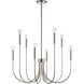 Ulla 8 Light 28 inch Polished Nickel Chandelier Ceiling Light