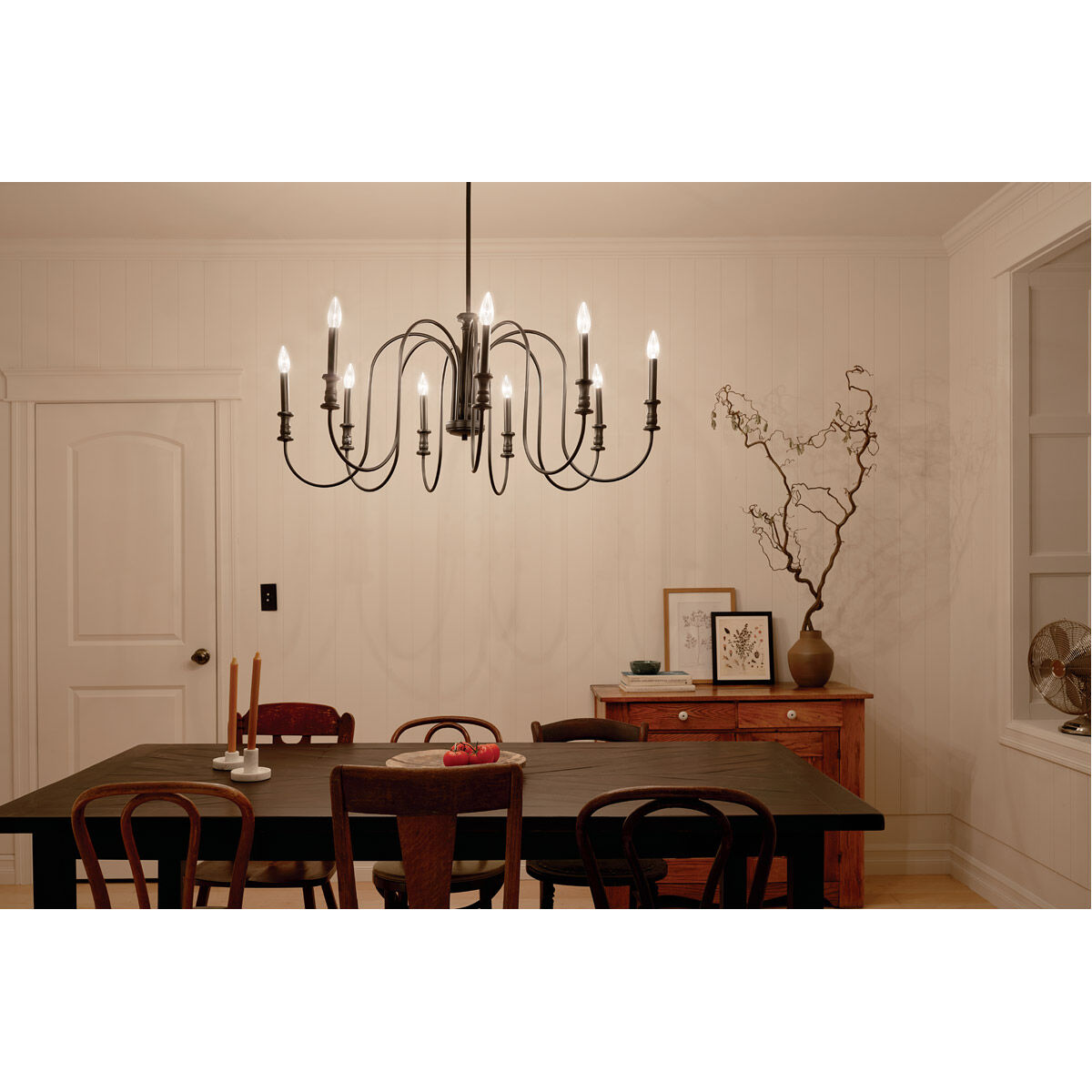 Homestead Karthe 9 Light 42 inch Black Chandelier Ceiling Light, Karthe