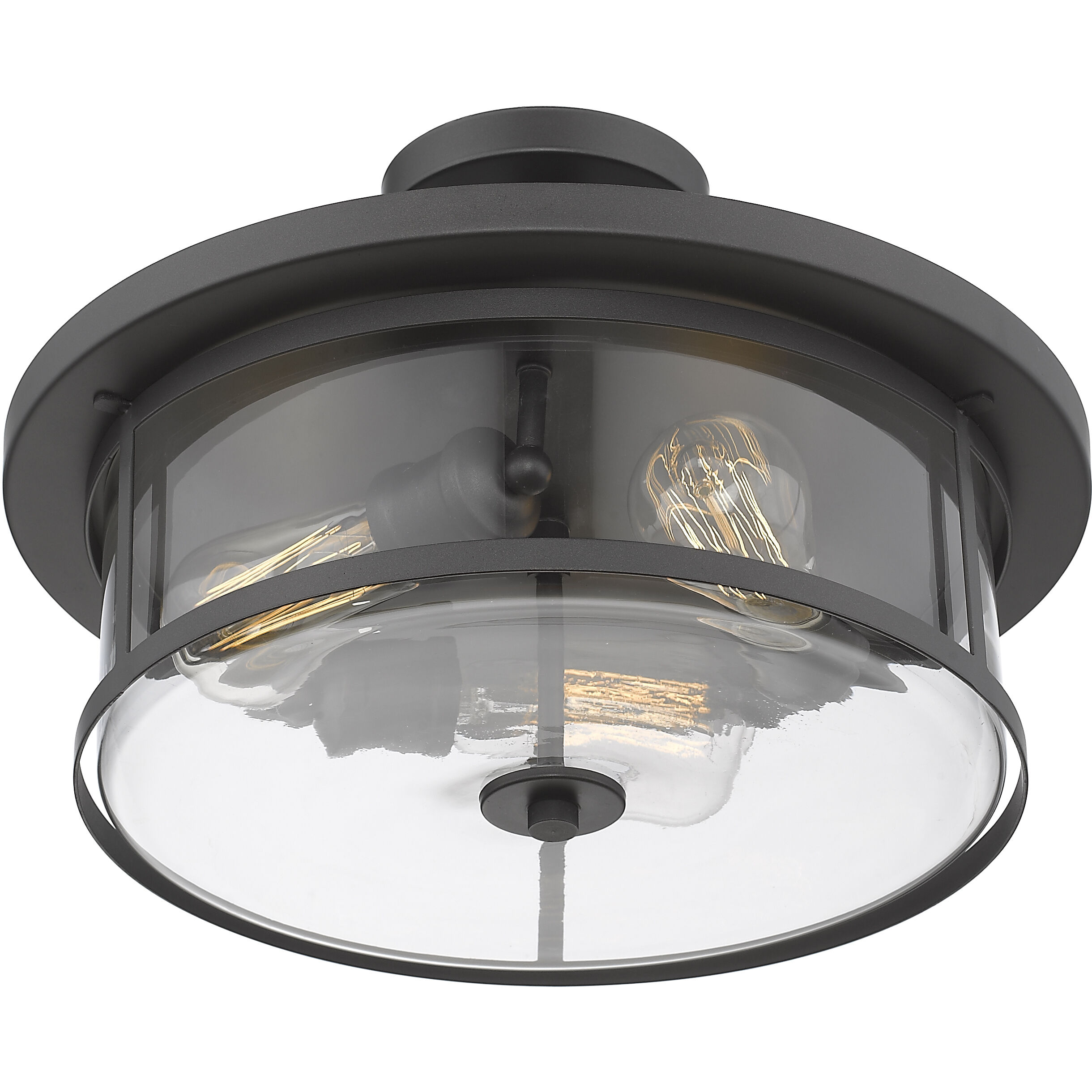 Savannah 3 Light 15.75 inch Bronze Semi Flush Mount Ceiling Light