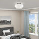 Manorwood 3 Light 15 inch Brushed Nickel Semi-Flush Ceiling Light