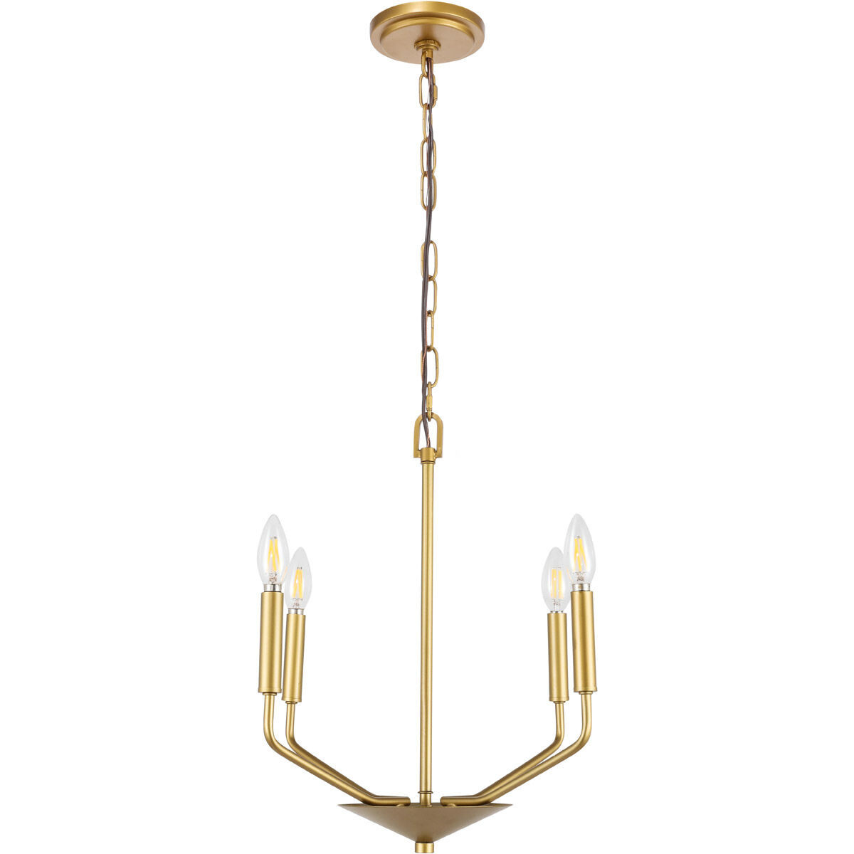 Enzo 4 Light 18 inch Brass Pendant Ceiling Light