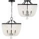 Rylee 4 Light 16.5 inch Matte Black Semi Flush Ceiling Light
