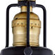 Nob Hill 1 Light 1 inch Satin Brass and Black Flush Ceiling Mount Ceiling Light in Clear Bubble