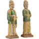 Tang Dynasty Palace Servants 15 X 4.25 inch Sculptures, Set of 2
