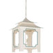 Claire Bell 3 Light 22 inch Cream/Blue Lantern Pendant Ceiling Light