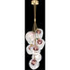 Nest 8 Light 16 inch Gold Pendant Ceiling Light in Amethyst Studio Glass