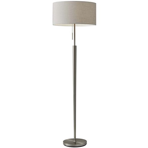 Hayworth 65 inch 150 watt Satin Steel Floor Lamp Portable Light