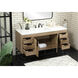Eugene 60 X 22 X 33.5 inch Natural Oak Vanity Sink Set