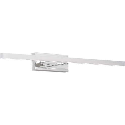 Parallax LED 24 inch Chrome Bath Vanity & Wall Light in 3500K, dweLED