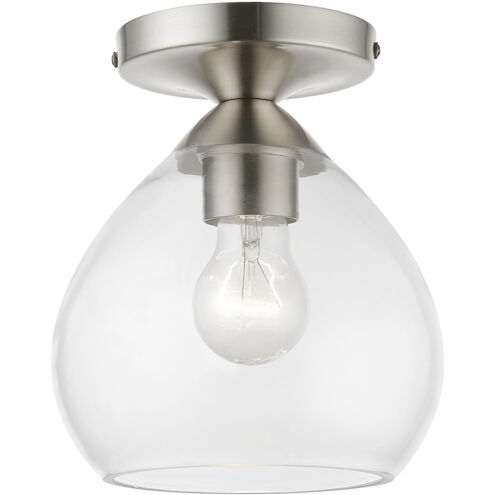 Catania 1 Light 7 inch Brushed Nickel Semi-Flush Ceiling Light