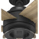 Margo 52 inch Matte Black with Golden Maple Blades Ceiling Fan