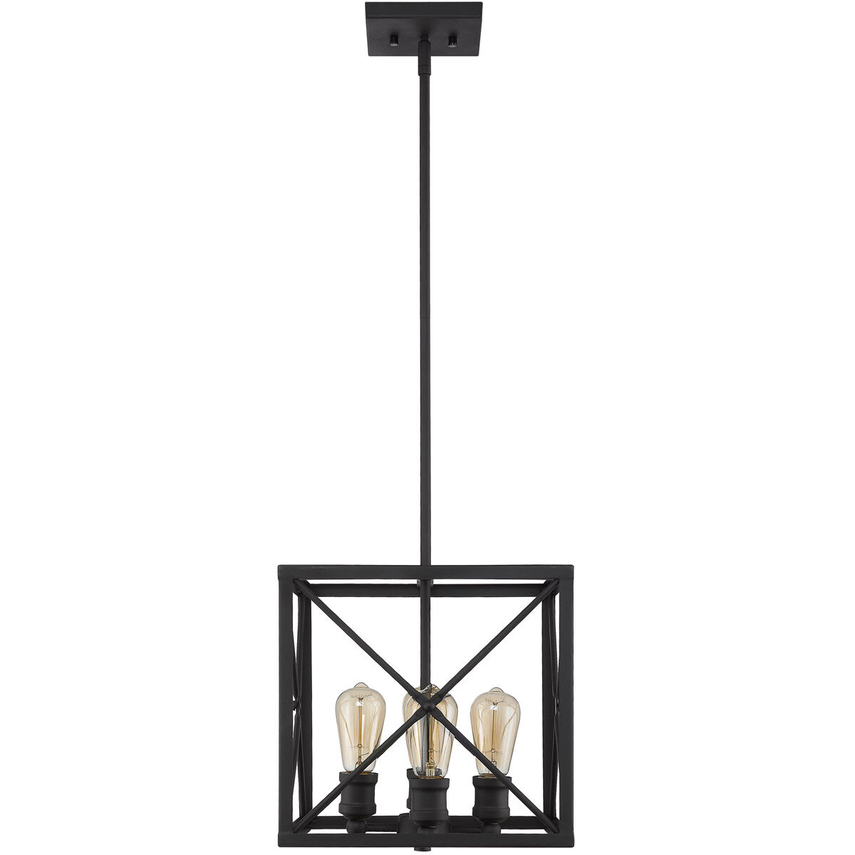 Brooklyn 4 Light 13 inch Matte Black Pendant Ceiling Light