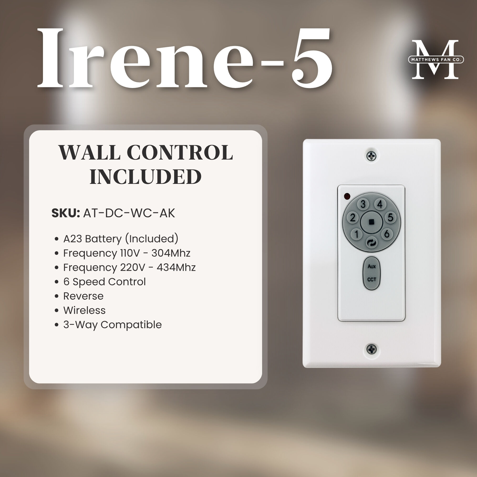 Atlas Irene-5 52 inch Matte Black with Barn Wood Tone Blades Paddle Fan, Paddle Fan