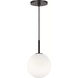 Richard June Sorelle 1 Light 7 inch Aged Iron Pendant Ceiling Light