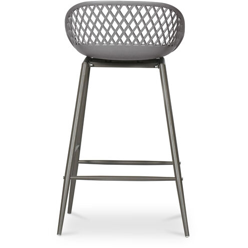 Piazza 34 inch Grey Outdoor Counter Stool