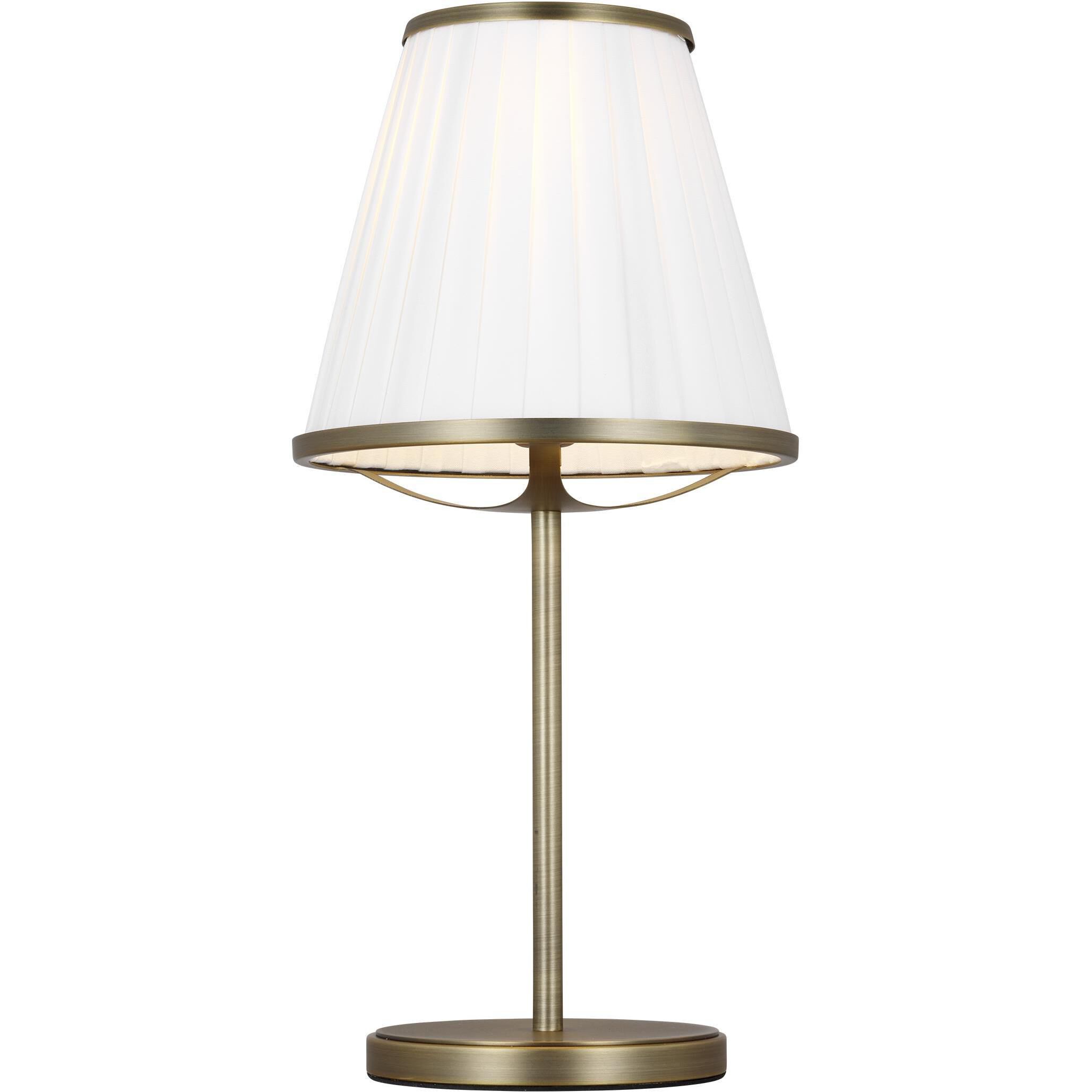 Esther 17 inch 9.00 watt Time Worn Brass Table Lamp Portable Light