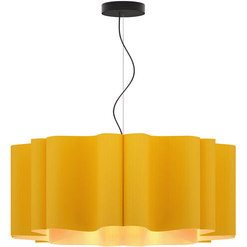 Paulina 31.5 inch Yellow Pendant Ceiling Light in Yellow/Ash, 32 in, WEP Collection