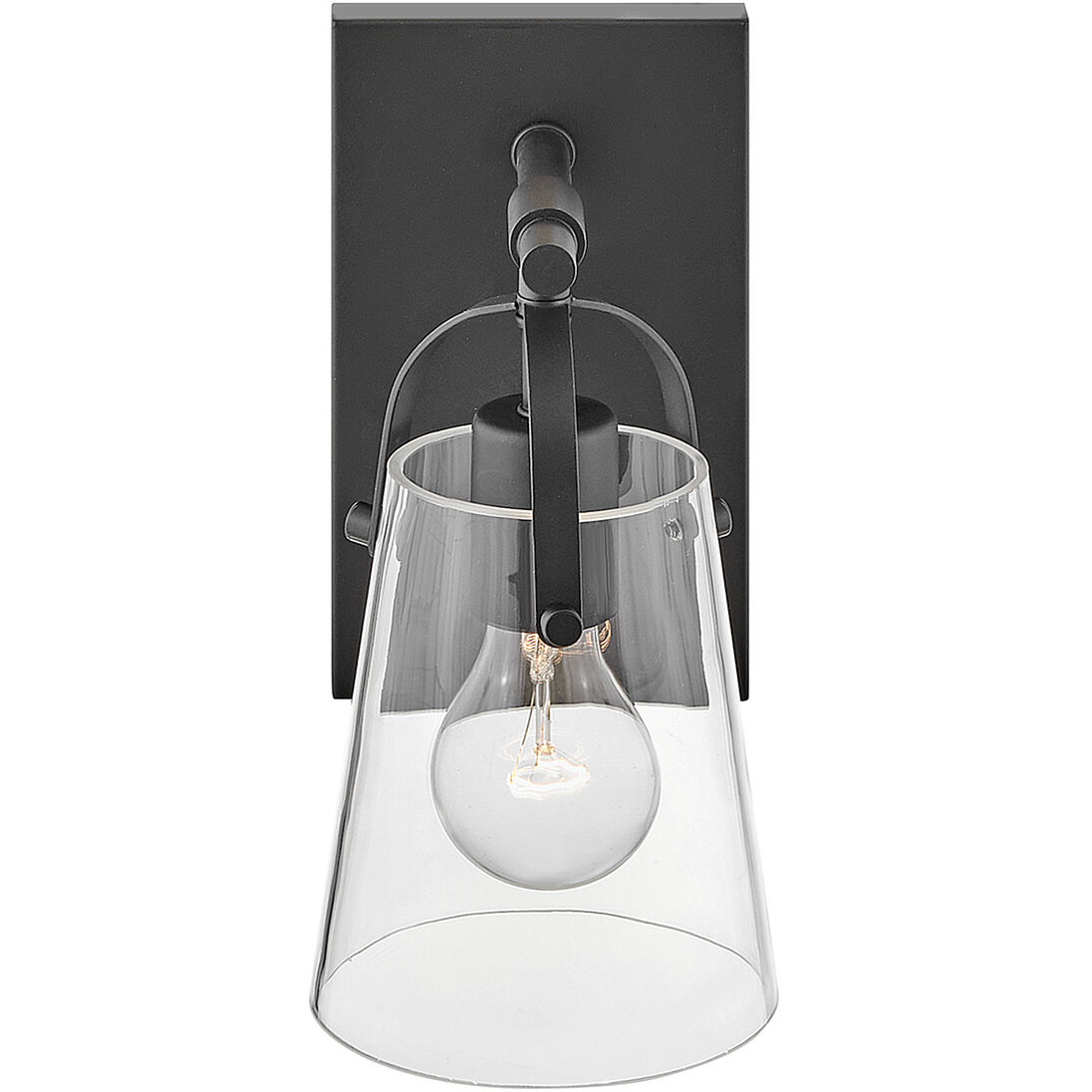 Foster 1 Light 6.5 inch Black Vanity Light Wall Light in Clear