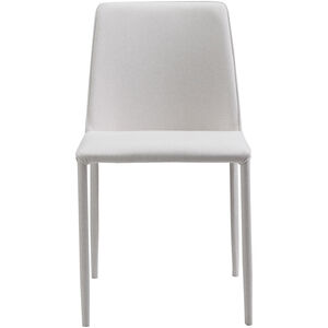 Nora White Dining Chair in Light Grey, Set of 2