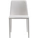 Nora White Dining Chair in Light Grey, Set of 2
