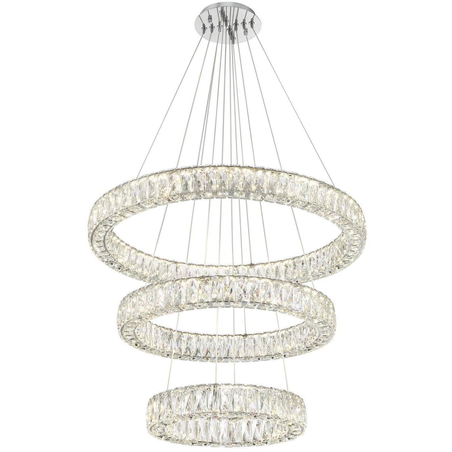 Kinsley 1 Light 32 inch Polished Chrome Chandelier Ceiling Light