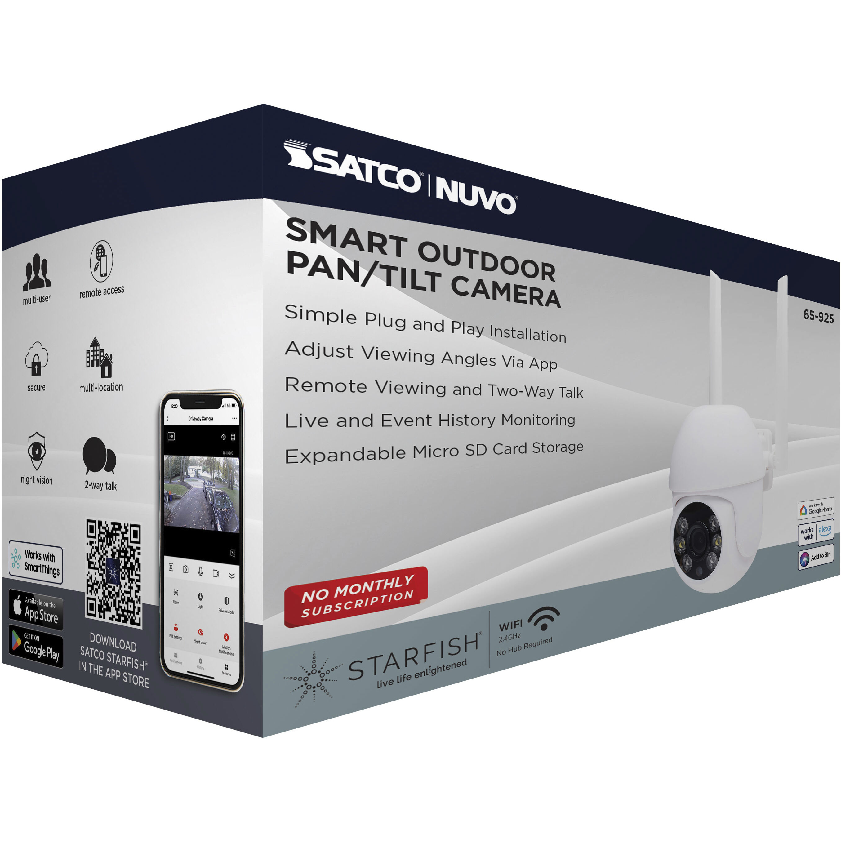 Brentwood LED 4.43 inch White Outdoor Security Light