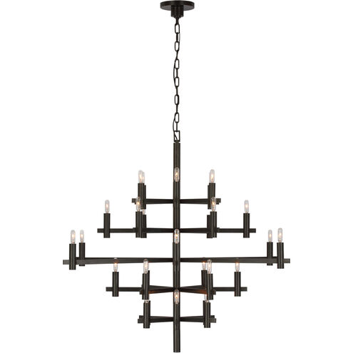 Chapman & Myers Sonnet LED 42 inch Bronze Chandelier Ceiling Light in (None), Large