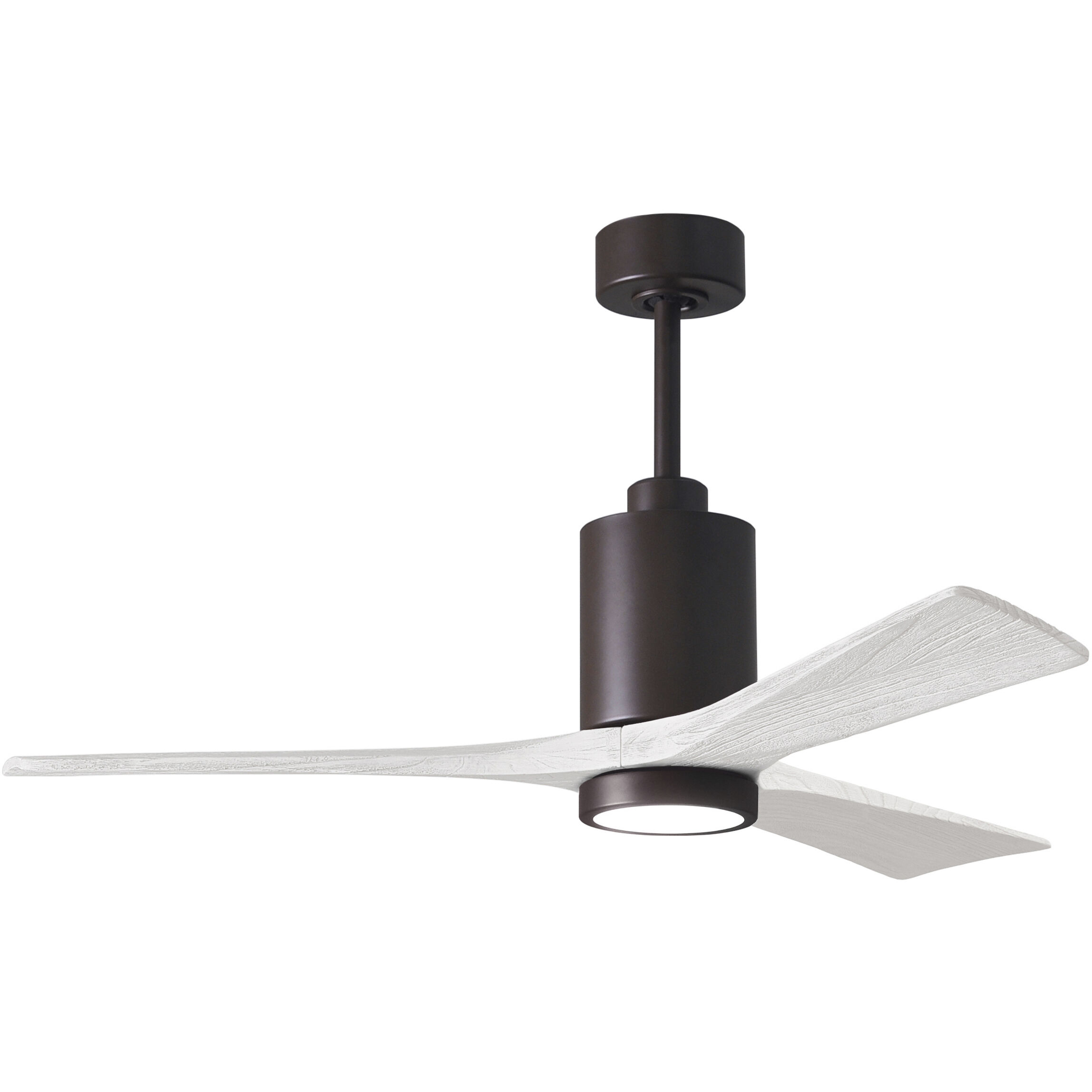 Atlas Patricia-3 52 inch Textured Bronze with Matte White Blades Ceiling Fan, Atlas