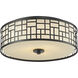 Elea 3 Light 16.25 inch Bronze Flush Mount Ceiling Light